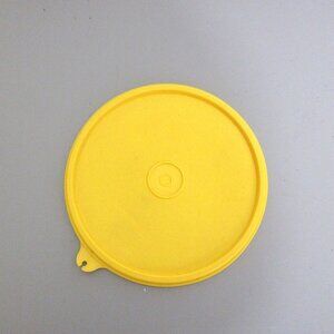 Tupperware Replacement Lid C Tab 227-42 Round 6.25" Yellow Genuine Vintage